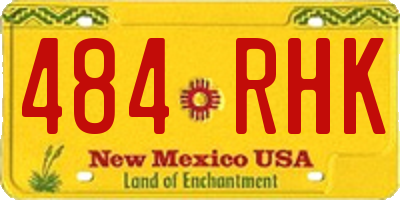 NM license plate 484RHK