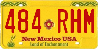 NM license plate 484RHM