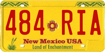 NM license plate 484RIA