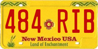 NM license plate 484RIB