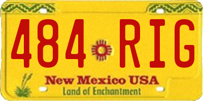 NM license plate 484RIG