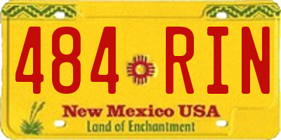 NM license plate 484RIN