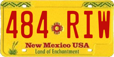 NM license plate 484RIW