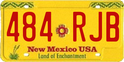 NM license plate 484RJB