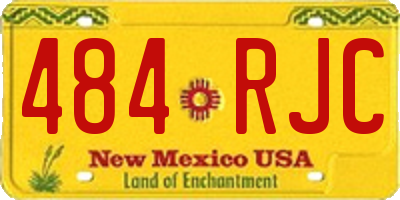 NM license plate 484RJC