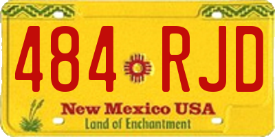 NM license plate 484RJD