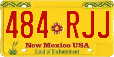 NM license plate 484RJJ