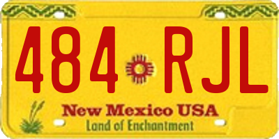 NM license plate 484RJL