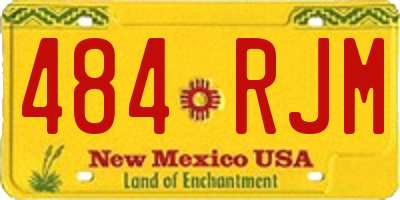 NM license plate 484RJM