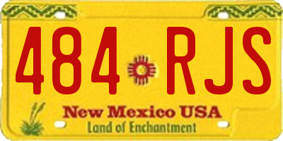 NM license plate 484RJS