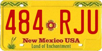 NM license plate 484RJU