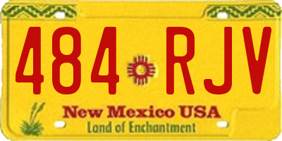 NM license plate 484RJV