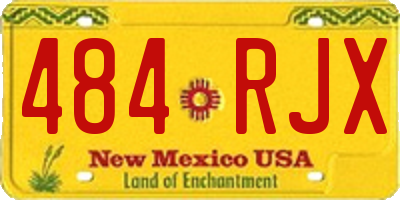 NM license plate 484RJX