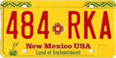 NM license plate 484RKA