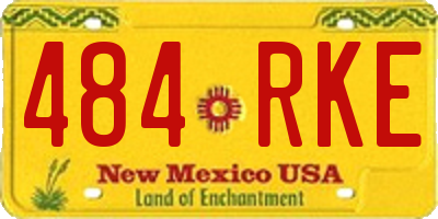 NM license plate 484RKE
