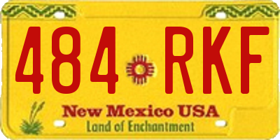 NM license plate 484RKF