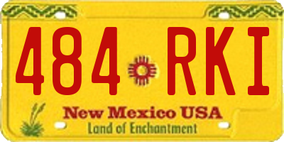 NM license plate 484RKI