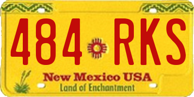NM license plate 484RKS