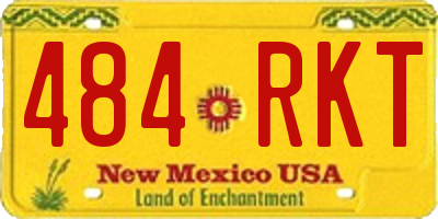 NM license plate 484RKT