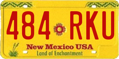 NM license plate 484RKU