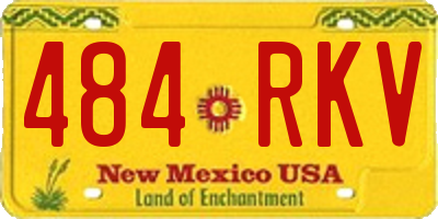 NM license plate 484RKV