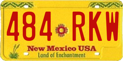 NM license plate 484RKW
