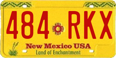 NM license plate 484RKX