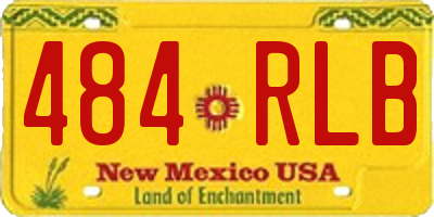 NM license plate 484RLB