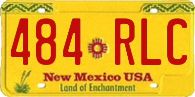 NM license plate 484RLC