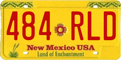 NM license plate 484RLD