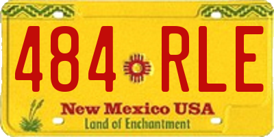 NM license plate 484RLE