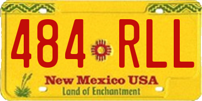 NM license plate 484RLL