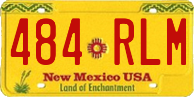 NM license plate 484RLM