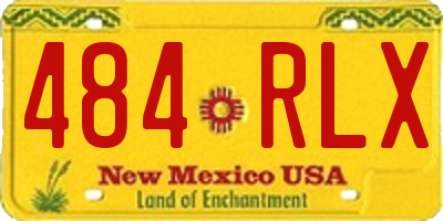 NM license plate 484RLX