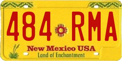 NM license plate 484RMA