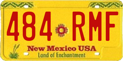 NM license plate 484RMF