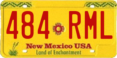 NM license plate 484RML