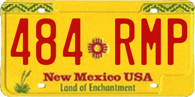 NM license plate 484RMP