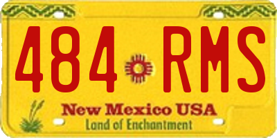 NM license plate 484RMS