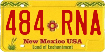 NM license plate 484RNA