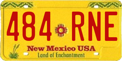 NM license plate 484RNE