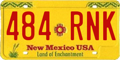 NM license plate 484RNK
