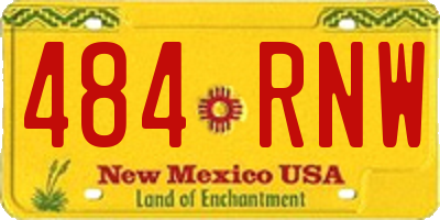 NM license plate 484RNW