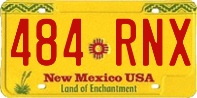 NM license plate 484RNX