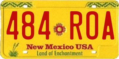 NM license plate 484ROA