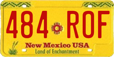 NM license plate 484ROF