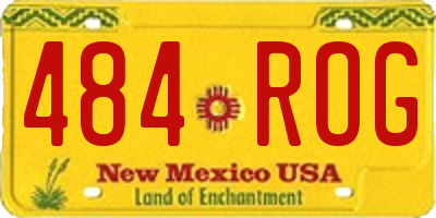 NM license plate 484ROG