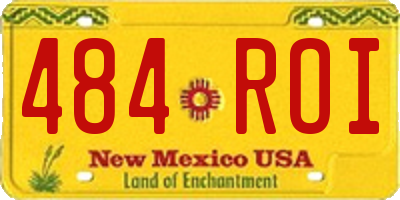 NM license plate 484ROI