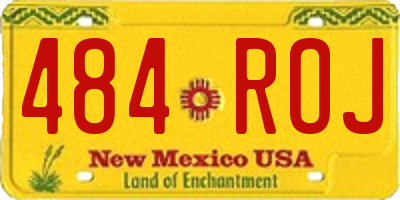 NM license plate 484ROJ