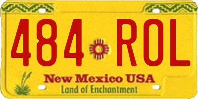 NM license plate 484ROL